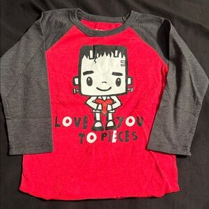 Universal Kids Long Sleeve Tee - Red and Gray